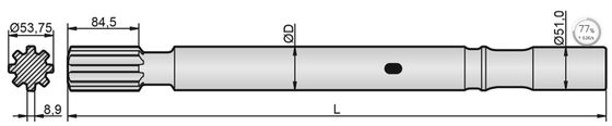 Προσαρμοστής κνημών ράβδων τρυπανιών για το υδραυλικό τρυπάνι βράχου COP1838 που εξορύσσει να ανοίξει